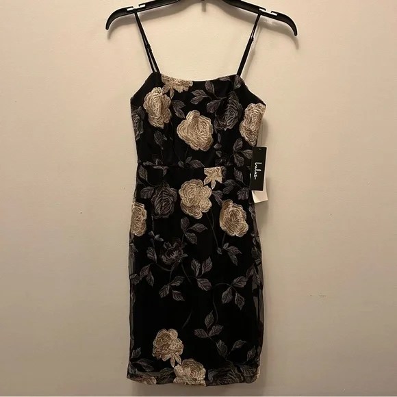 Lulus | Dresses | Nwt Lulus Axs Elston Black Floral Embroidered Bodycon  Dress | Poshmark